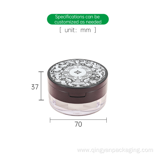 Round high quality loose powder compact case